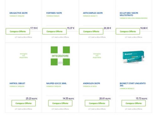 Portale comparatore prezzi prezzifarmaco.it